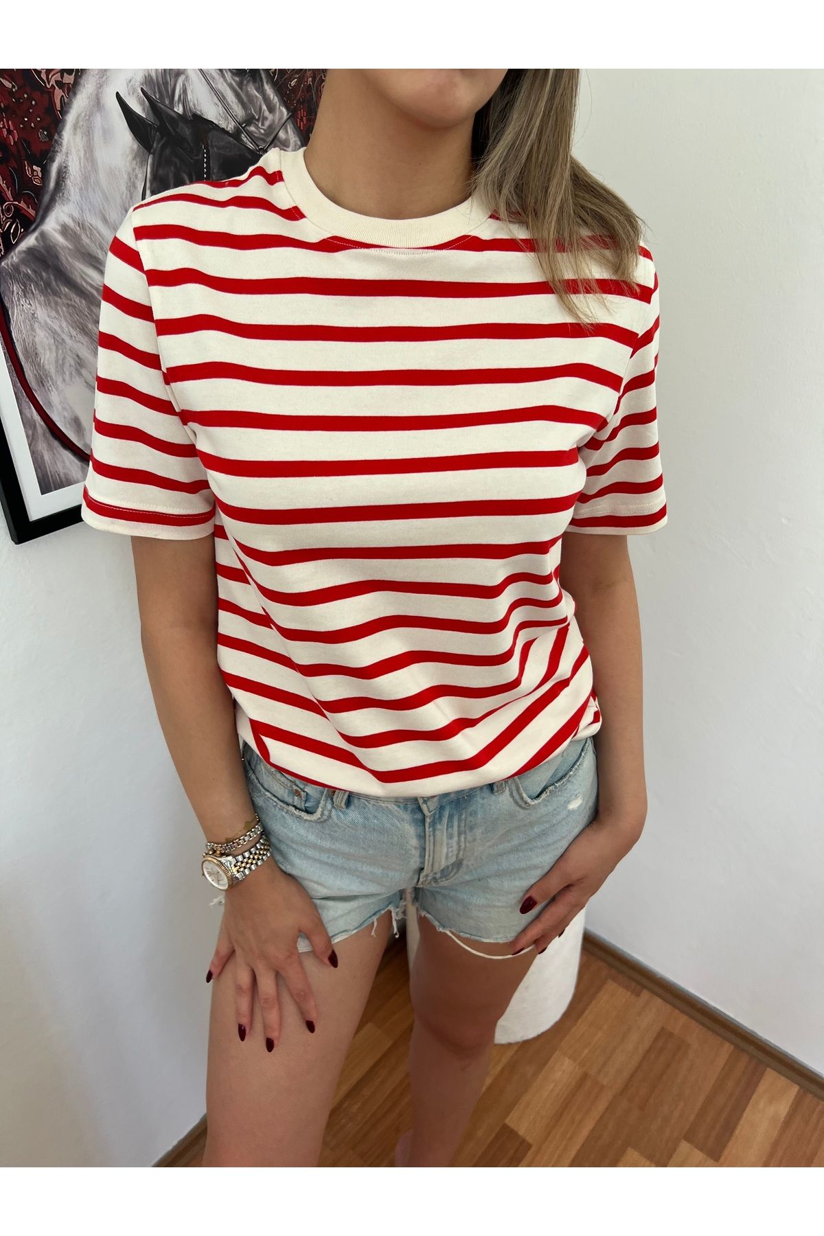 Butik Çizgili T-shirt