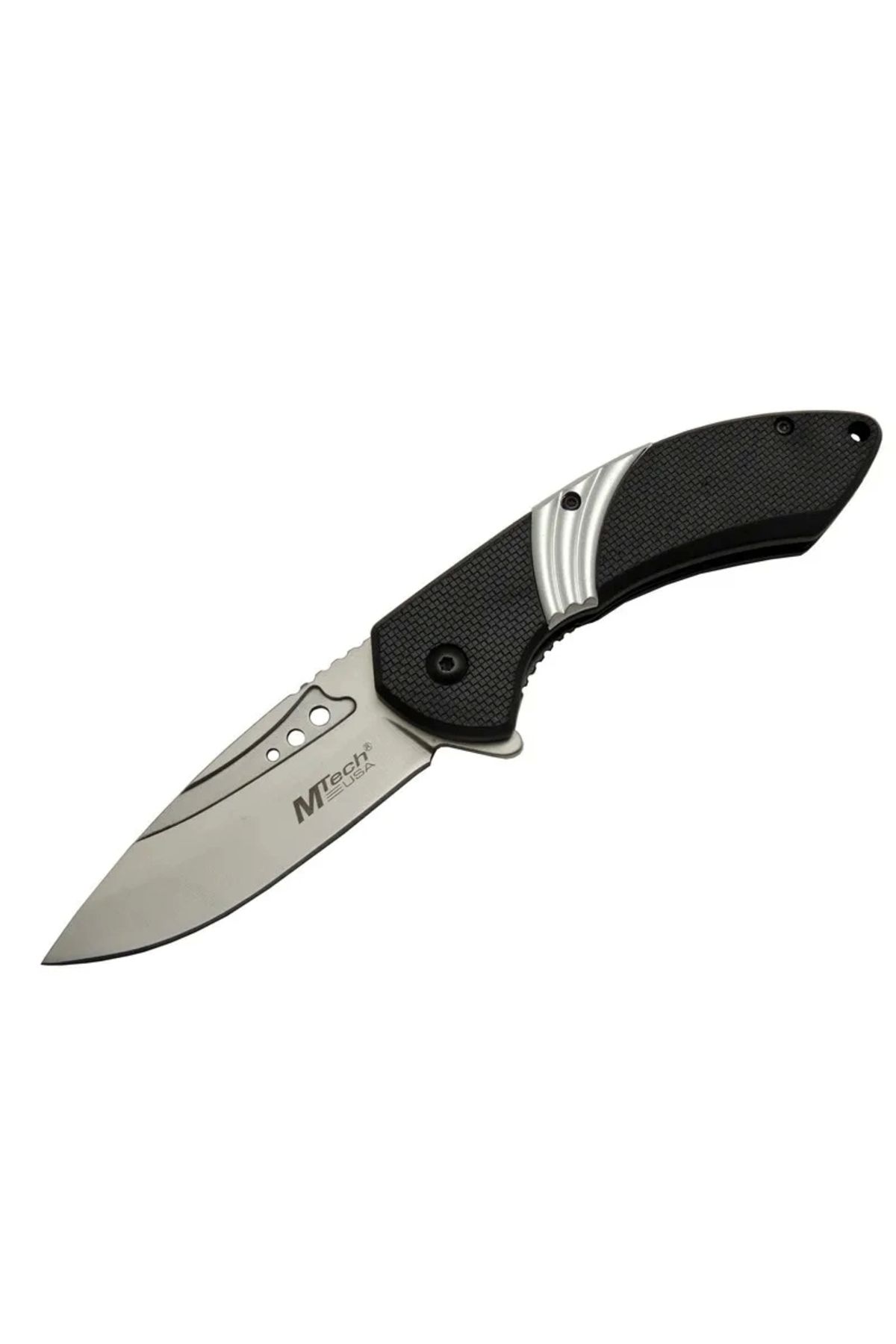 shopwave 4214 Beyaz Kamp Çakı 20cm- Yarı Otomatik, Kemerlikli, Oluklu