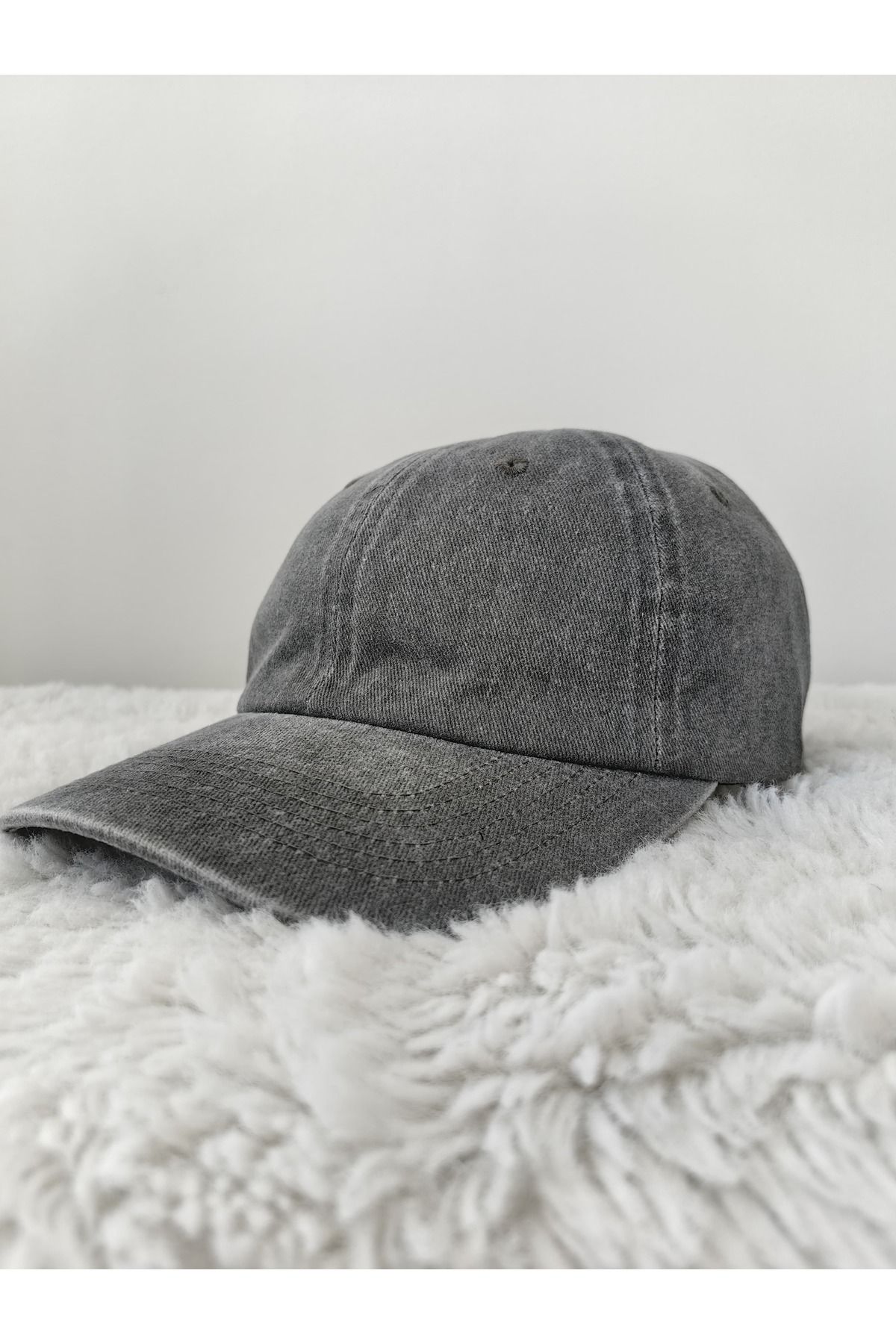 Poyraz Şapka %100 Pamuk Vintage Yıkanmış Eskitme Unisex Yazlık Snapback Şapka - Ayarlanabilir Spor Şapka