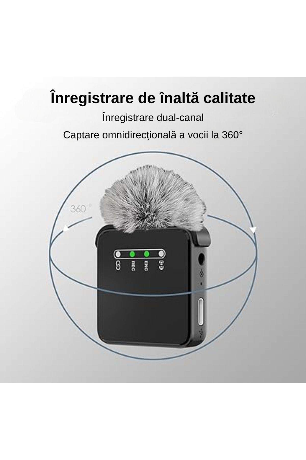 LUDORA-Lavaliera wireless, conectare wireless 2.4G, reducere zgomot, compatibil android/ios/camera video 6
