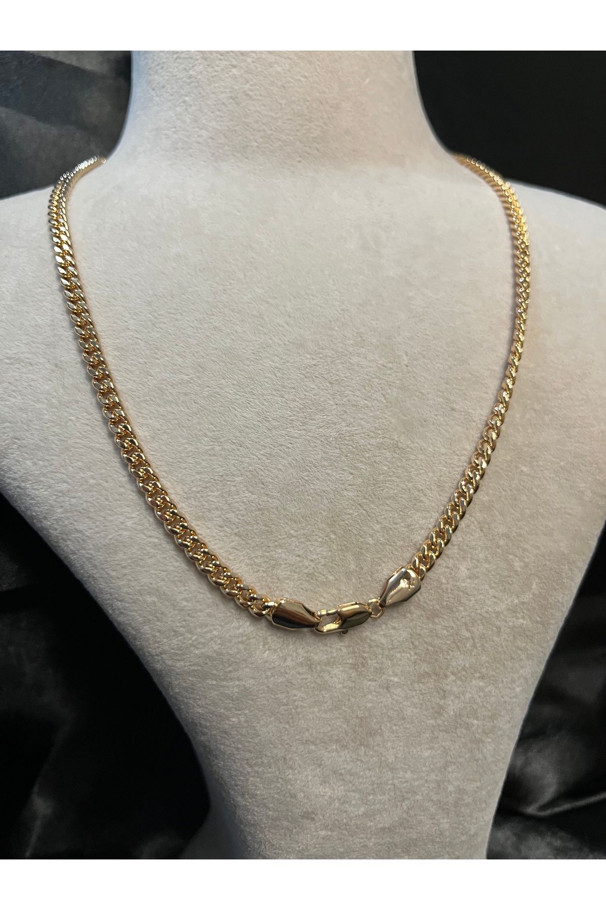 Fam&Co Jewelry Kadın Rose Gold Xuping Kalın Zincir Kolye – Suya Dayanıklı Modern Model