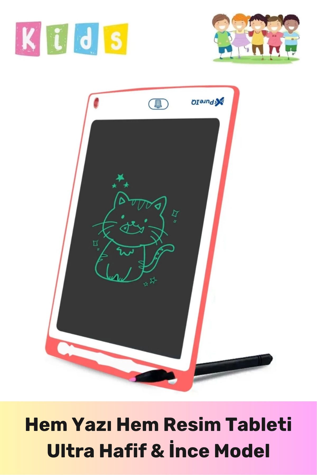 PeraNova Özel Seri Lcd Ekranlı Kalemli Dijital Çizim Tableti Yazı Tahtası Boyama Resim Akıllı Tablet 8,5 Inç