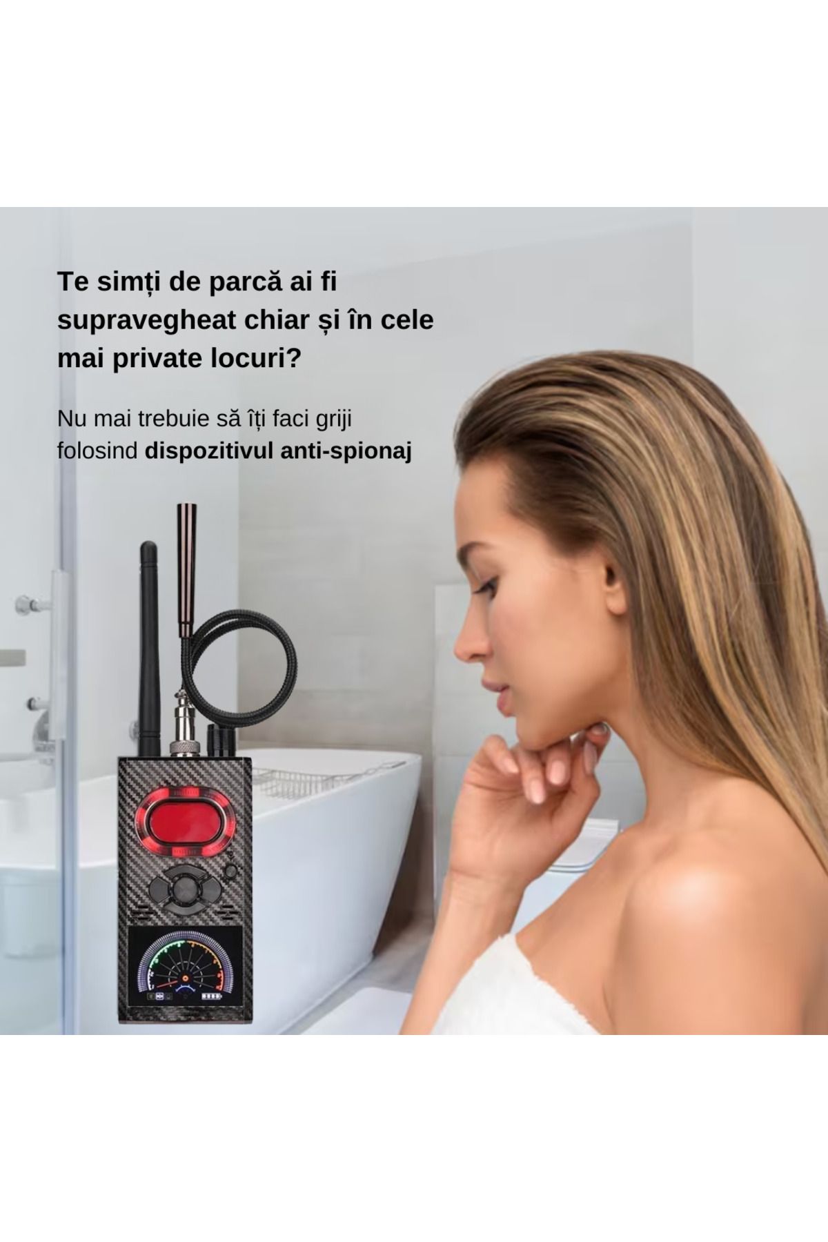 LUDORA-Spy Device Detector, Artificial Intelligence Chip, 10m Detection Range, Detects Cameras, GPS 4