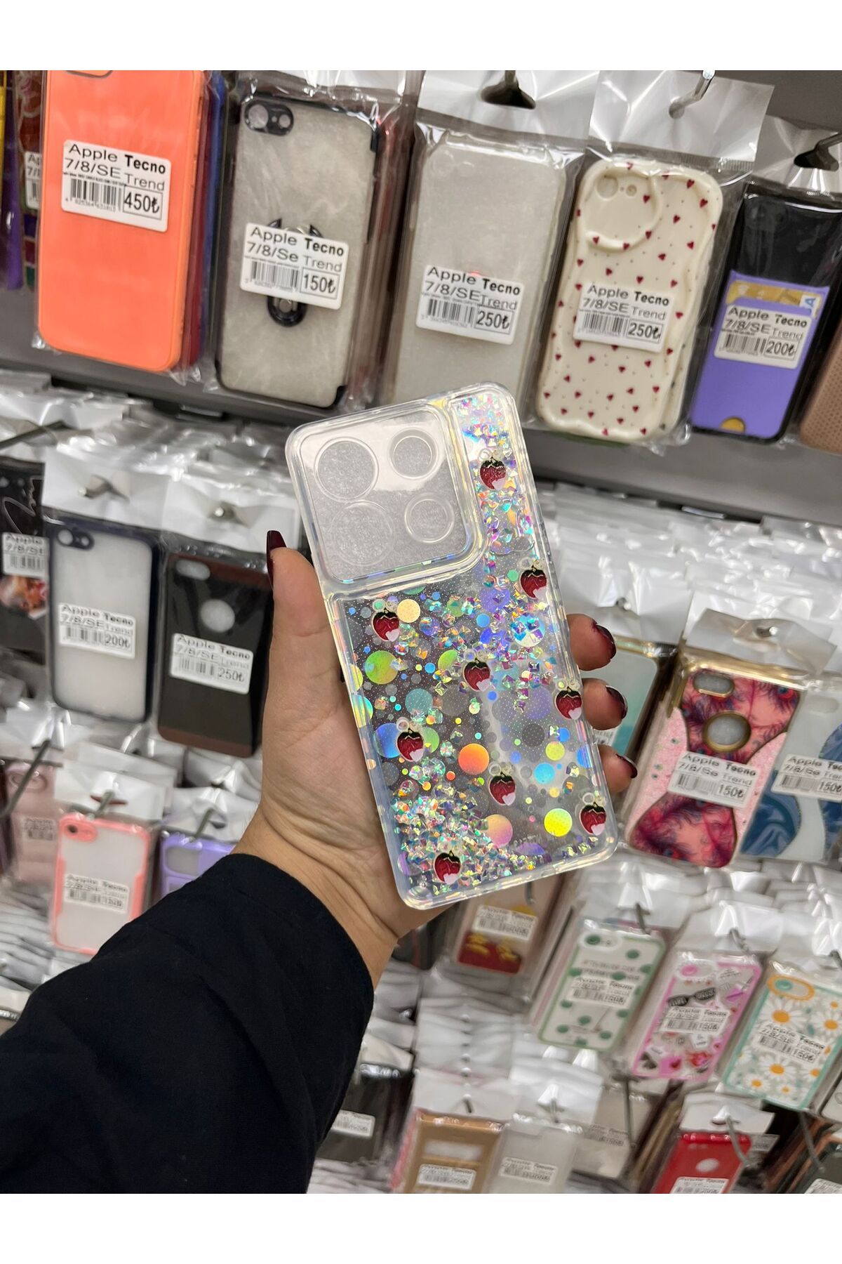 TECNOTREND Xiaomi Redmi Note 13 Pro 5g sıvı parıltılı Hologramlı şeffaf silikon kılıf