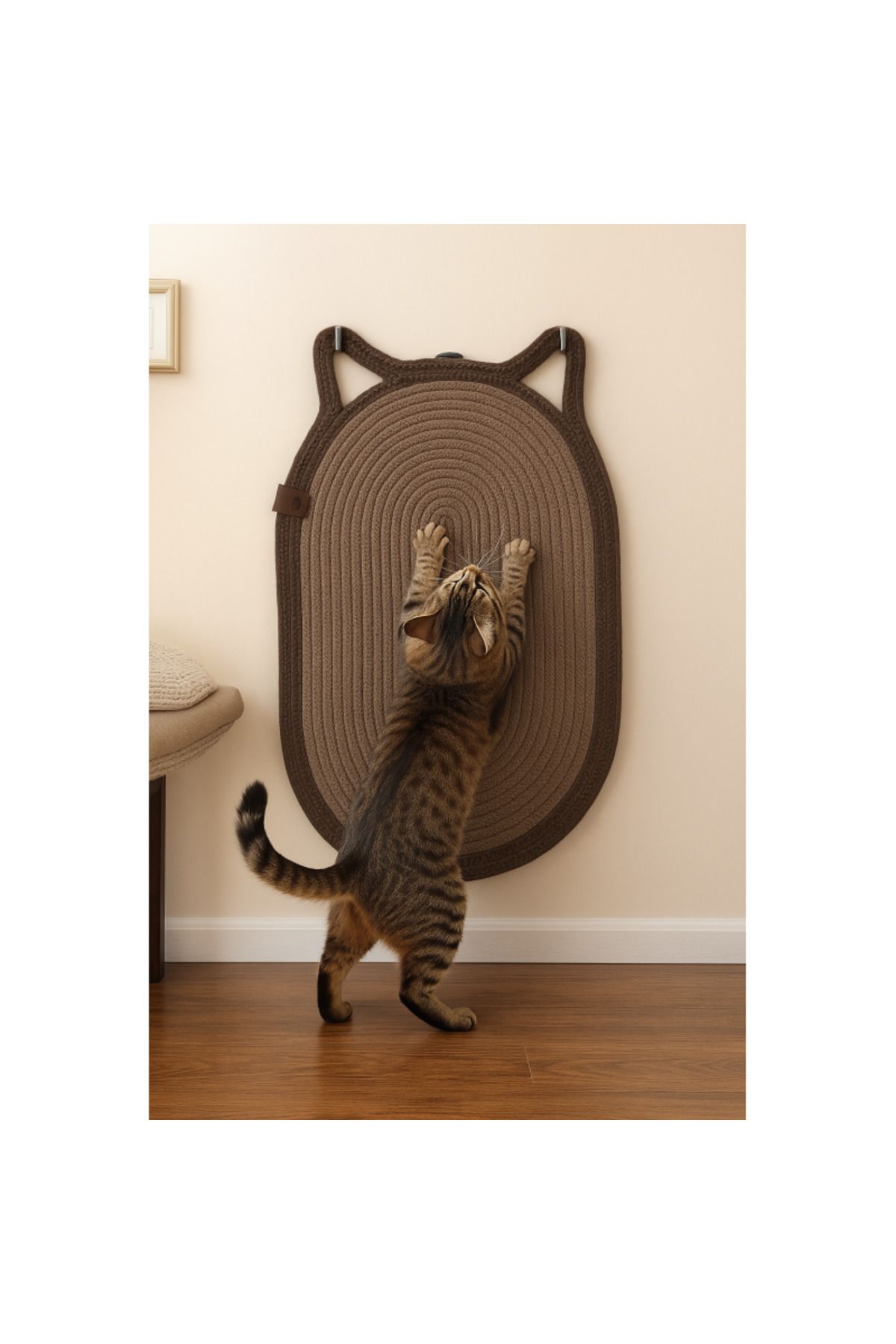 Mersi SHOP Dekoratif Kedi Kulaklı Tırmalama Paspası