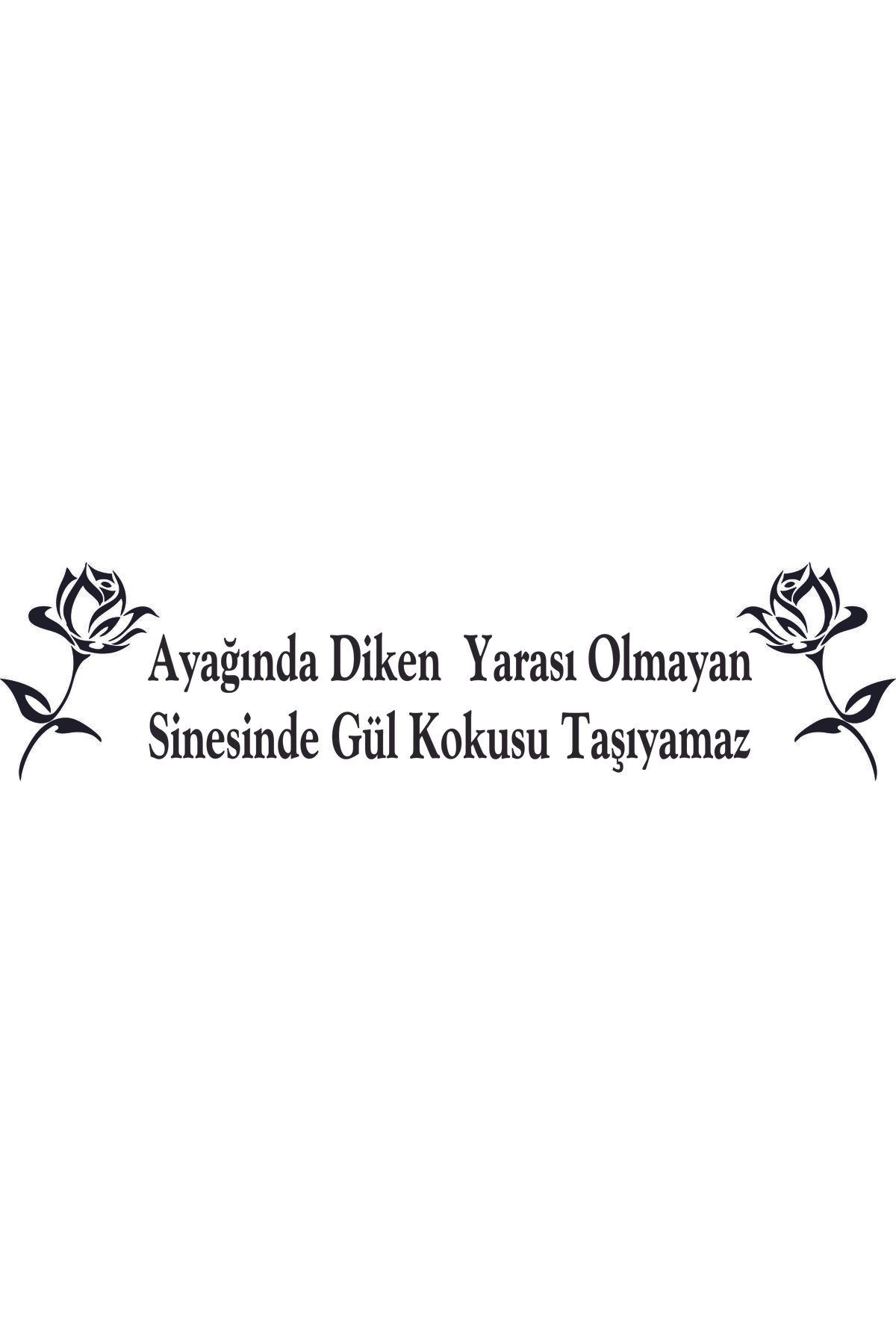Birim Matbaa AYAĞINDA DİKEN YARASI OLMAYAN SİNESİNDE GÜL KOKUSU TAŞIYAMAZ OTO STİCKER(66X16 CM)