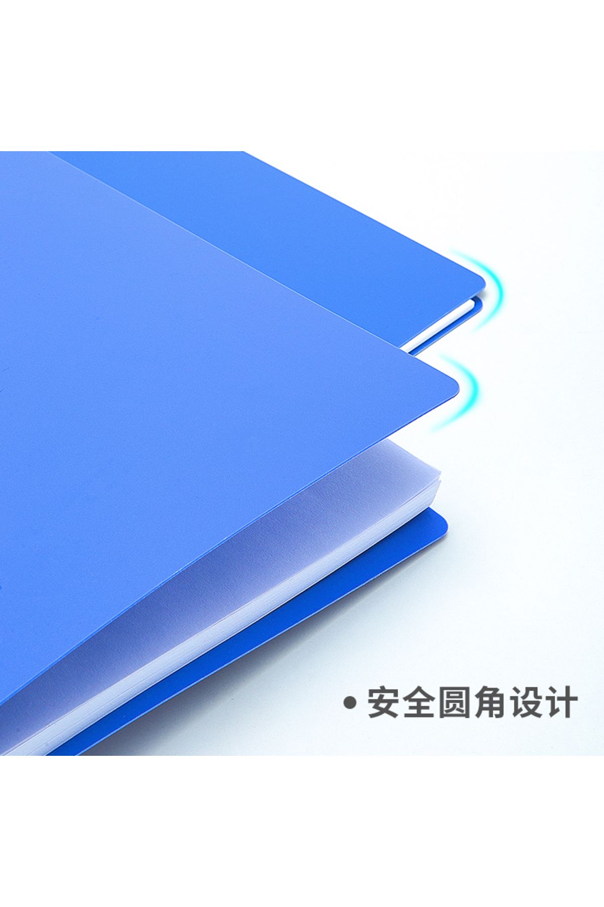 Deli-5302 2-Clamp Folder, A4 Size, Blue PP – Ideal for Office Filing and Daily Document Use 6