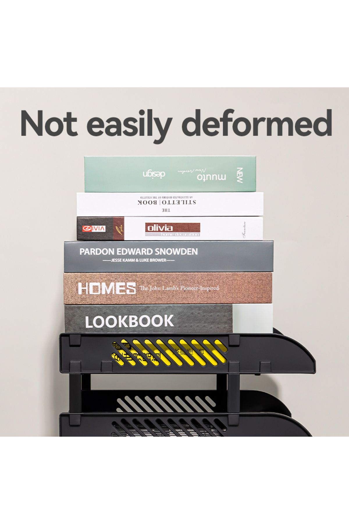 Deli-E9213-BK File Tray 3-Tier Stackable Organizer 325×241×255mm – ideal for office desktop sorting 2