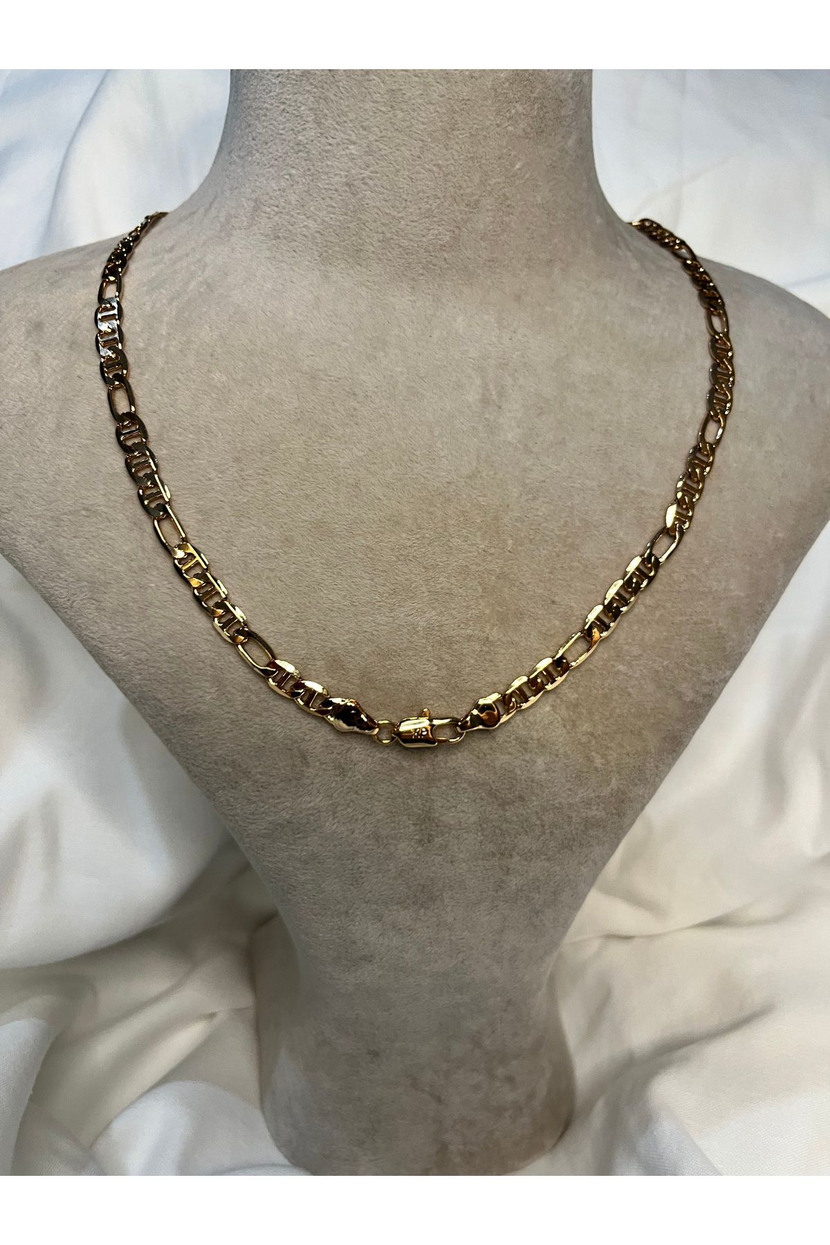 Fam&Co Jewelry Kadın Xuping Rose Gold Büyük Halka Zincir Kolye – Modern ve Parlak Tasarım