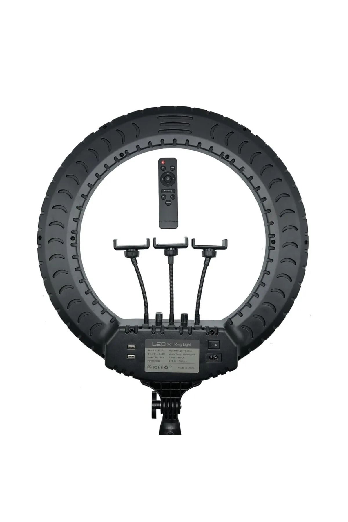 TEKNOCEP Enshal Döküm Ayaklı Profesyonel Kuaför Makyaj Çekimleri 21 Inç 65w 560led Kumandalı Ring Lıght