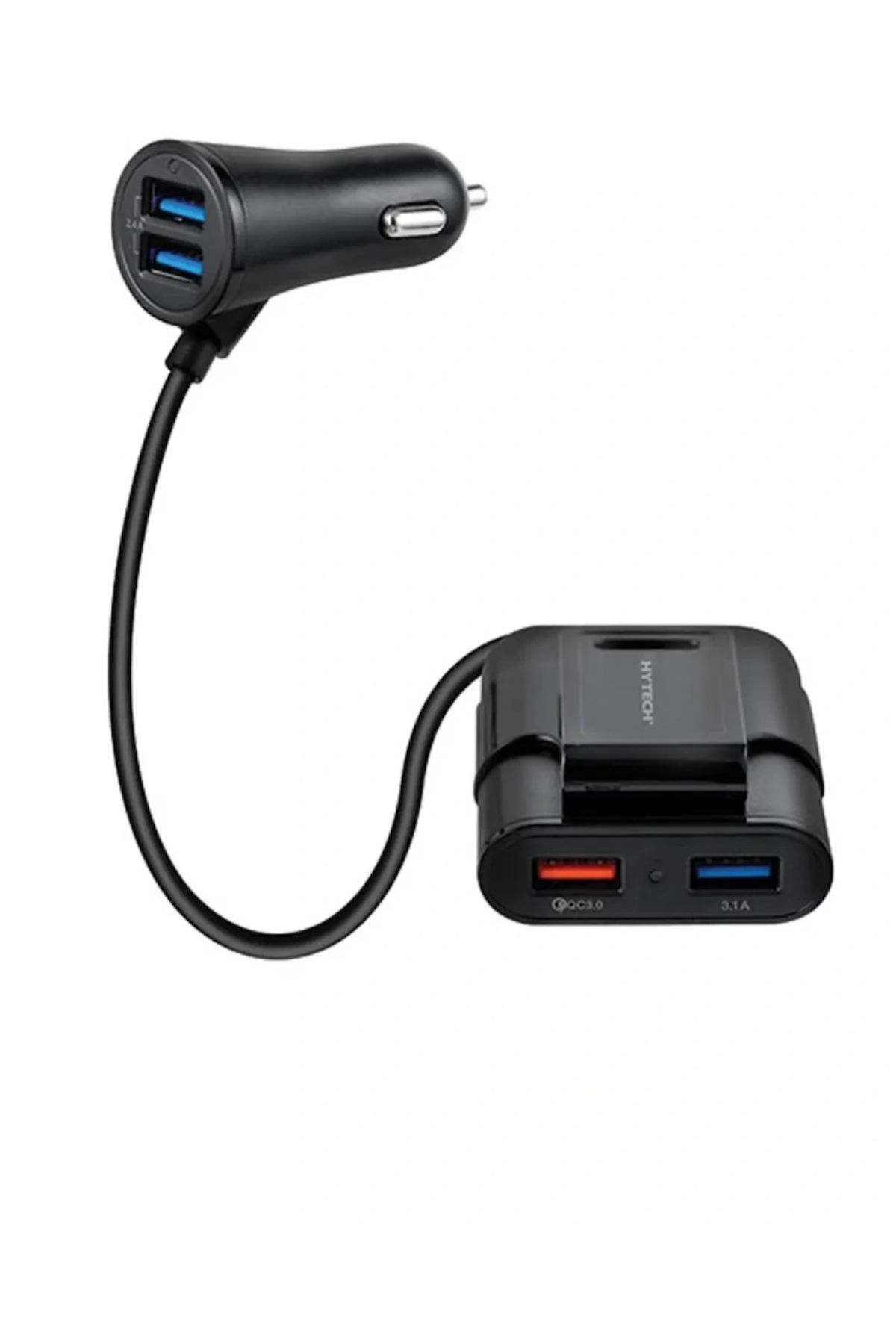 Ygs Hy-xq70 7a Hızlı Şarj Arka Koltuğa Uzatılabilen 2 Usb 2 Usb Siyah Araç Şarj Cihazı
