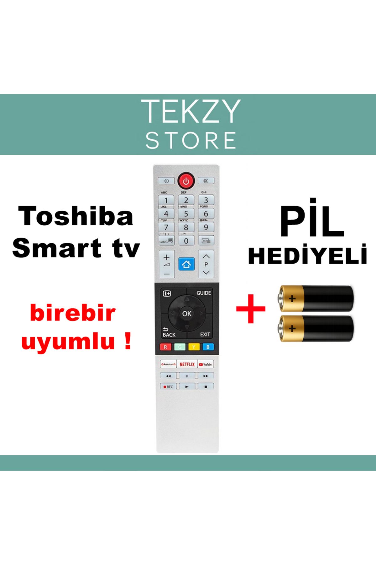 Suntel ToshibaSmart tv birebir uyumlu kumanda