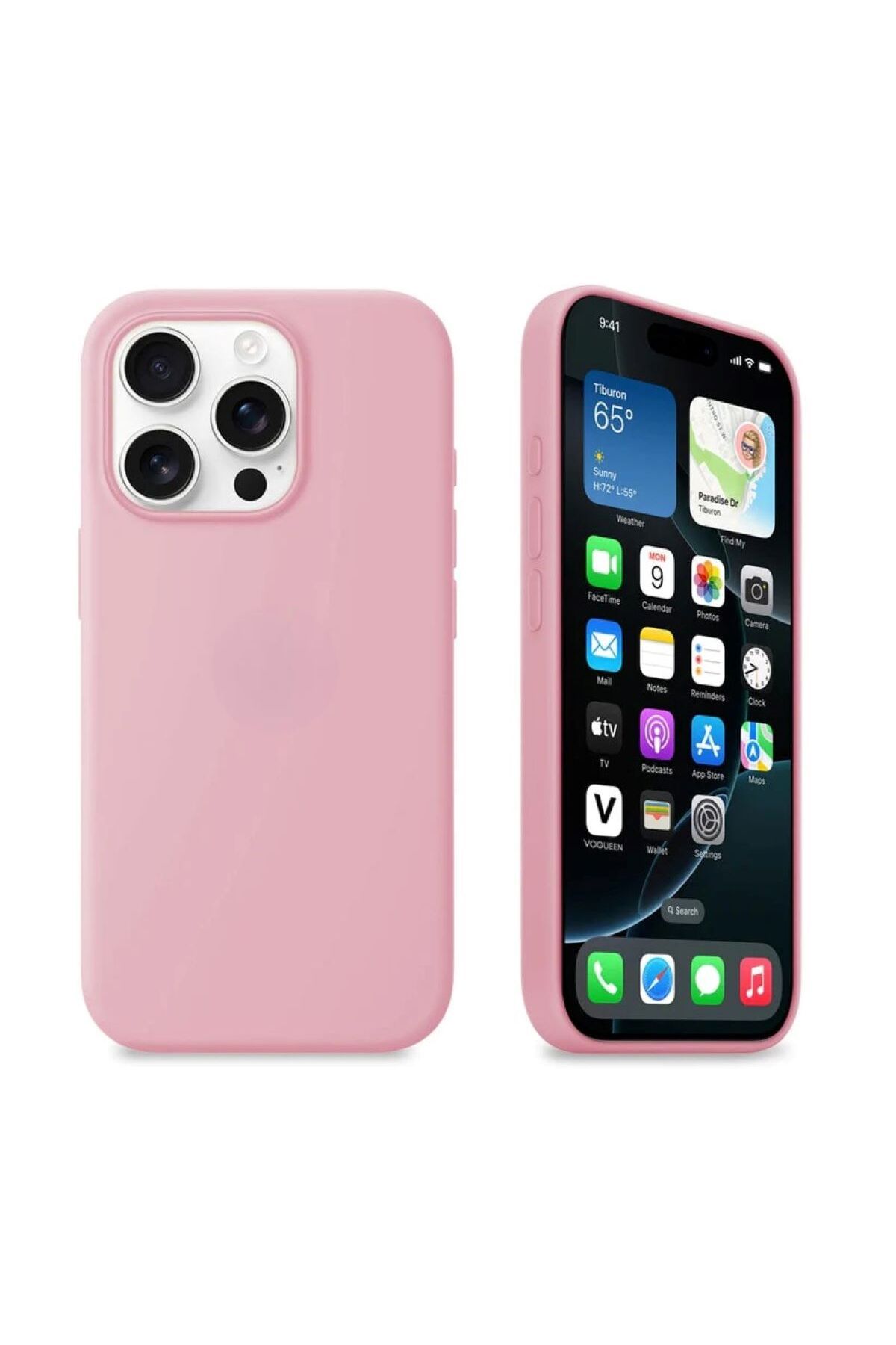 CatzeiN İphone 16 Pro İle Uyumlu İçi Kadife Lansman Silikon Kılıf -