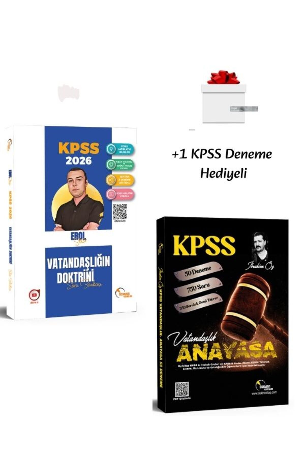 Doktrin Yayınları Doktrin 2026 KPSS Vatandaşlık Soru Bankası ve 50 Deneme Sınavı (2 Kitap) + 1 KPSS Deneme Hediyeli