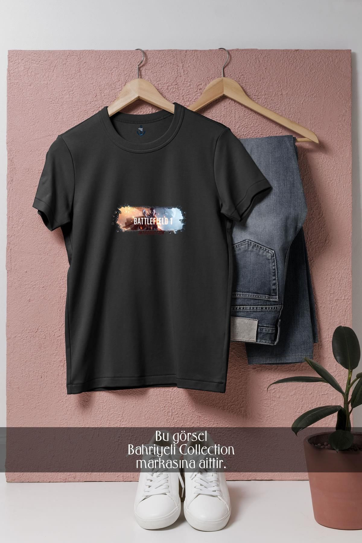 Bahriyeli Collection Oversize Battlefield1 İntroduction Tasarımlı Unisex T-Shirt