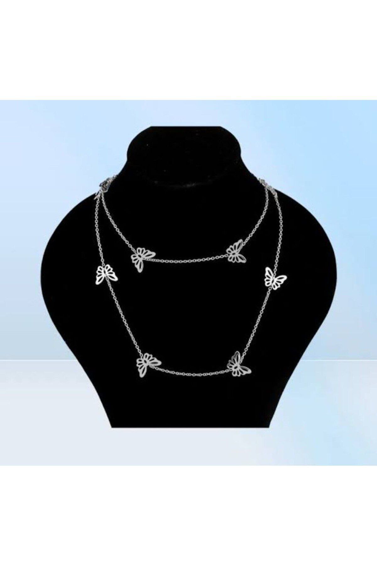 Shiklik MODA Şıklığınızı Tamamlayacak 2'li Kelebek Model Kadın Kolye
