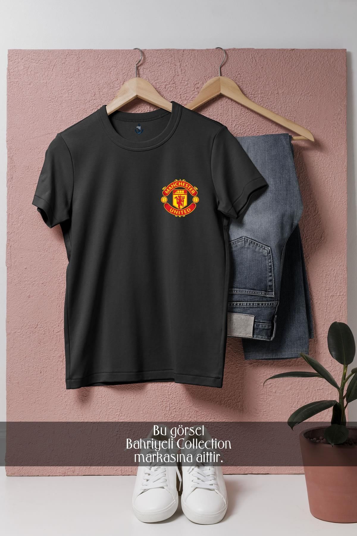 Bahriyeli Collection Oversize Manu Futbol Takımı Logosu Cep Tasarımlı Unisex T-Shirt