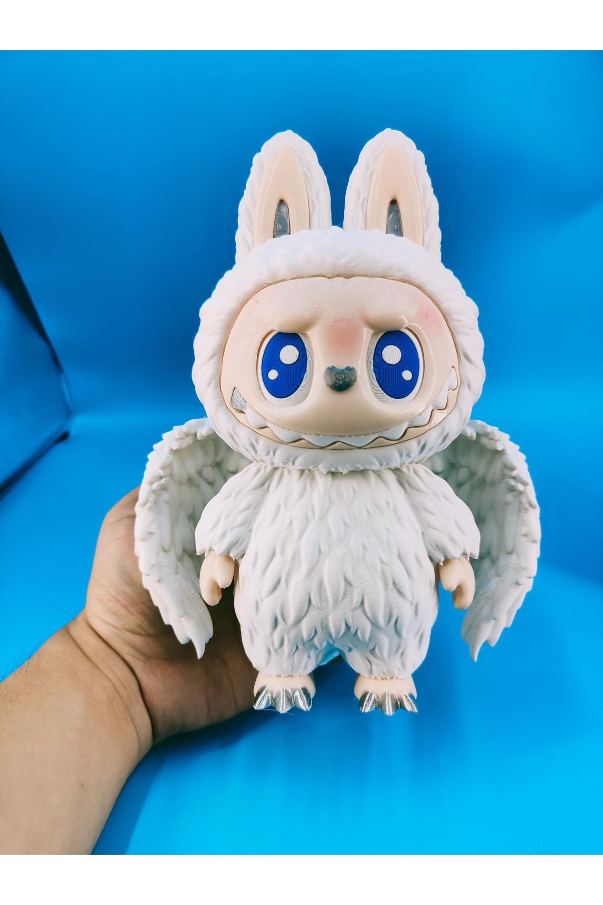 üç boyutlu haller Beyaz Melek Labubu 14 CM