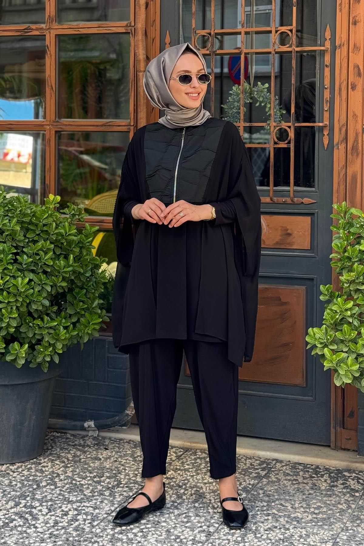 Nurcan Çetin Pantolonlu Takım 25484 Siyah