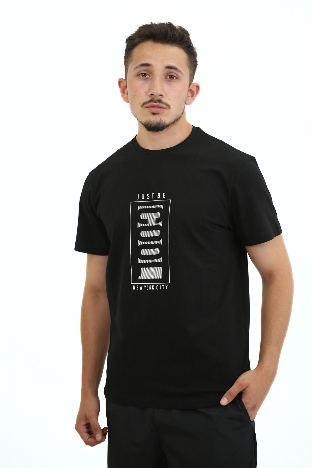 Lorenzo Mazzoli T-shirt Premium Kalite, Comfort Fit, Modern Baskılı Düz Renk Tişört