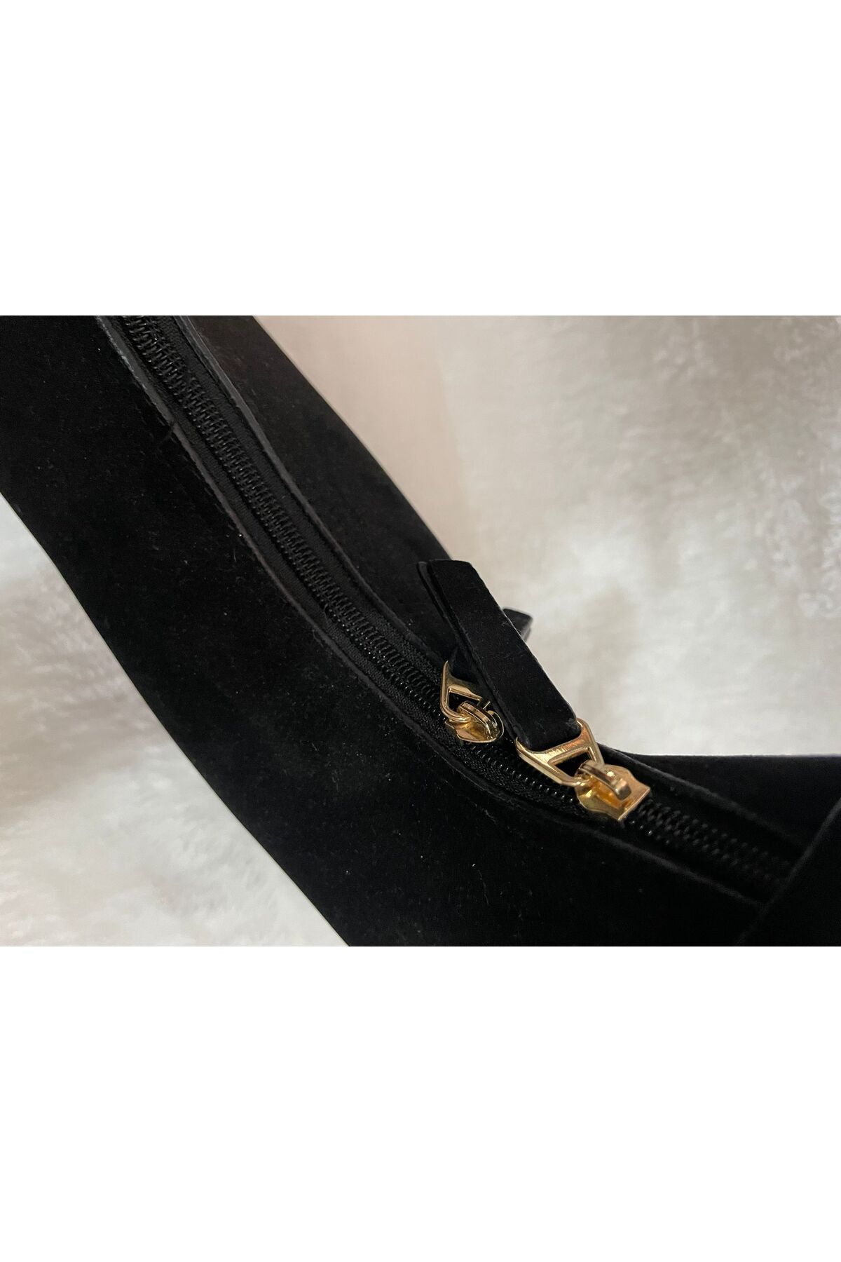 BLACK SÜET BAGET ÇANTA