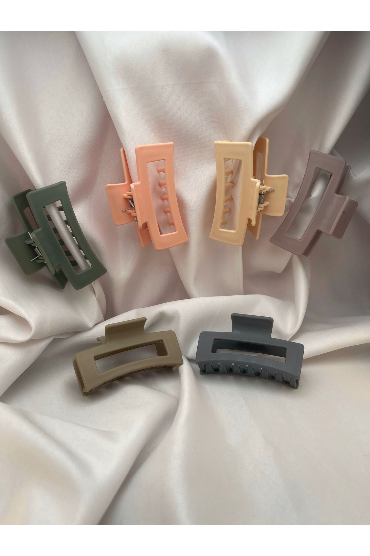 Butik 5li Soft Renklerde Mandal Toka