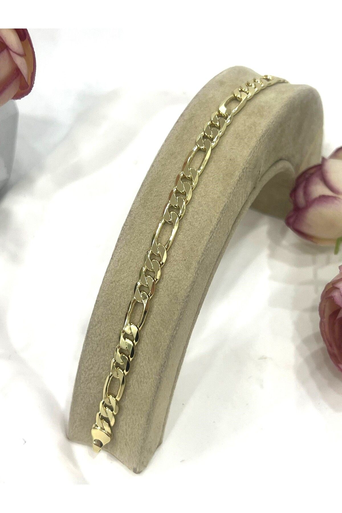 MASAL TAKI&AKSESUAR XUPING Özel Seri Figaro Çelik Zincir Bilekli (14K GOLD -19,5CM-0,5MM)