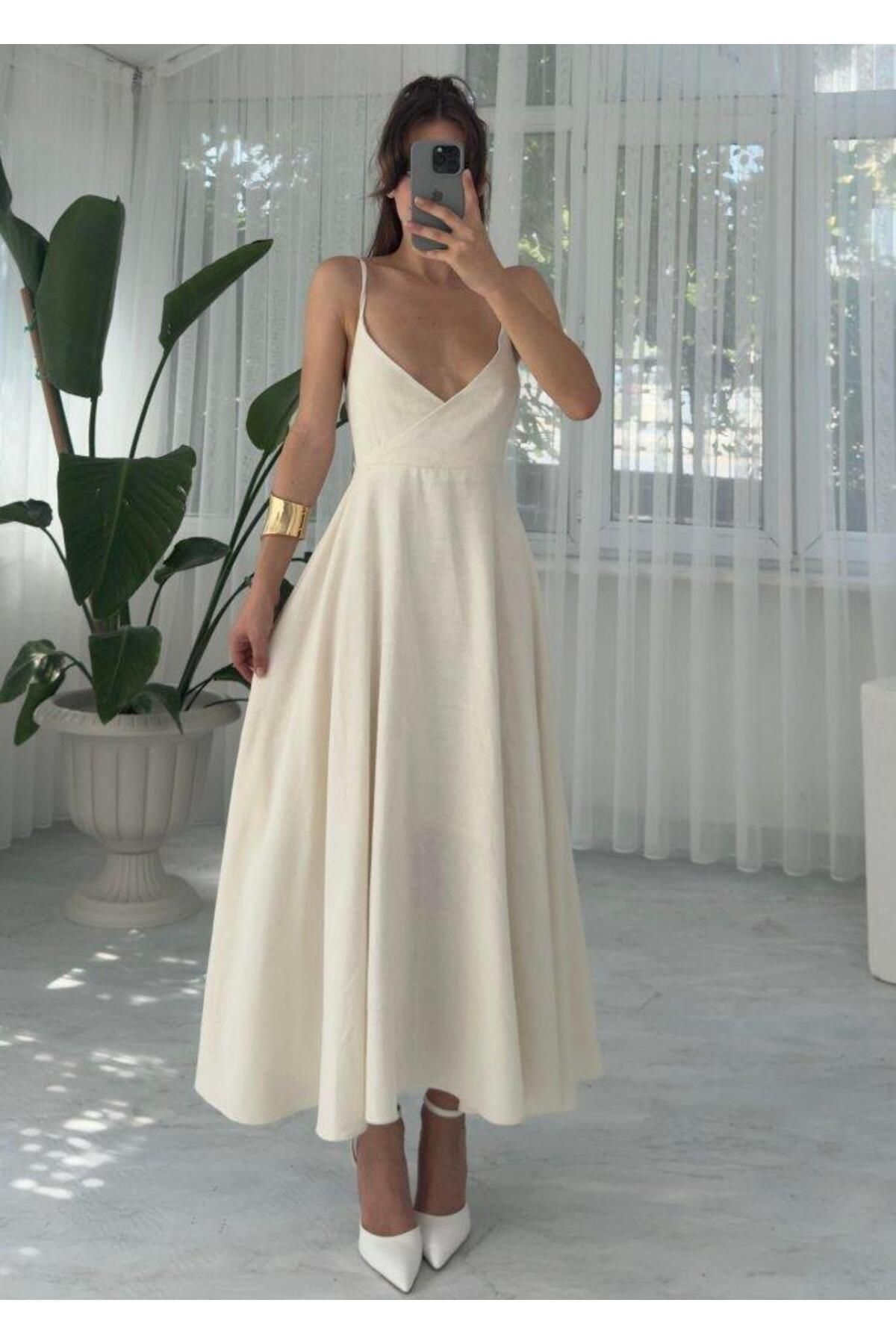 modamtn 7073 ELBİSE-BEJ