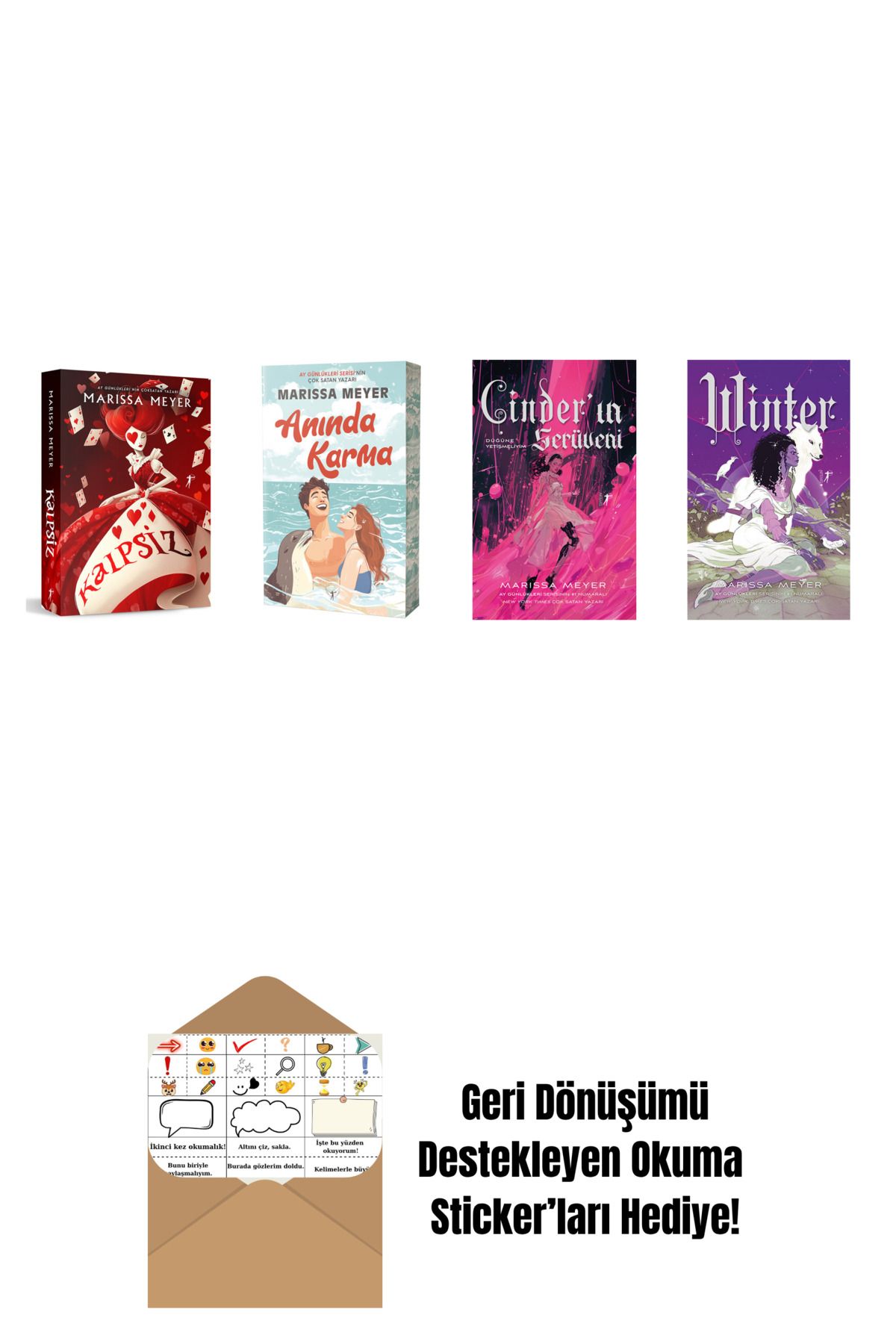 Artemis Yayınları Marissa Meyer 4 Kitap Set + Okuma Sticker'ları