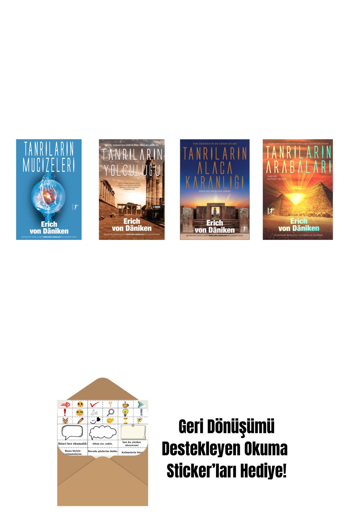 Artemis Yayınları Erich Von Daniken 4 Kitap Set + Okuma Sticker'ları