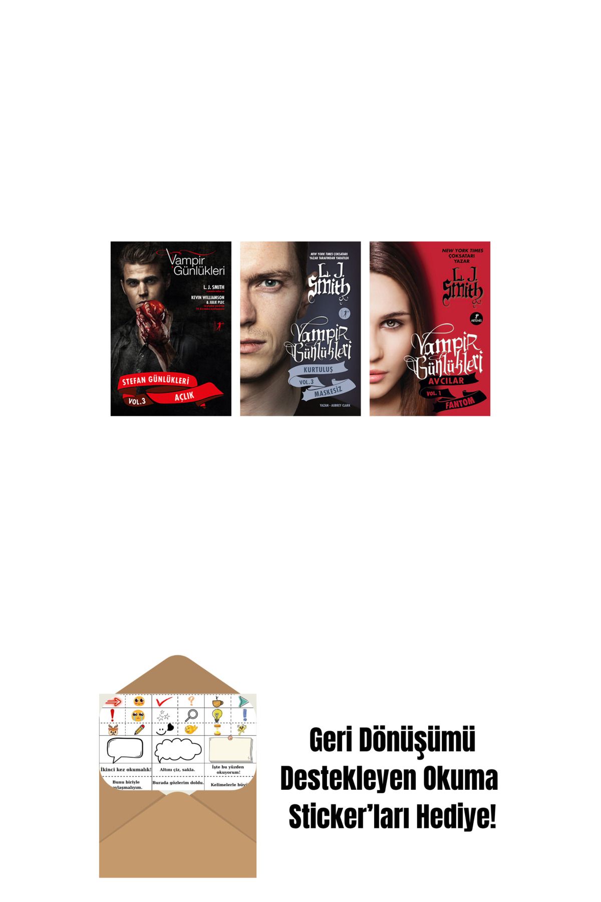 Artemis Yayınları L. J. Smith 3 Kitap Set + Okuma Sticker'ları