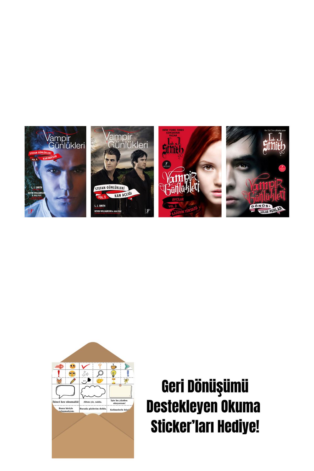 Artemis Yayınları L. J. Smith 4 Kitap Set + Okuma Sticker'ları