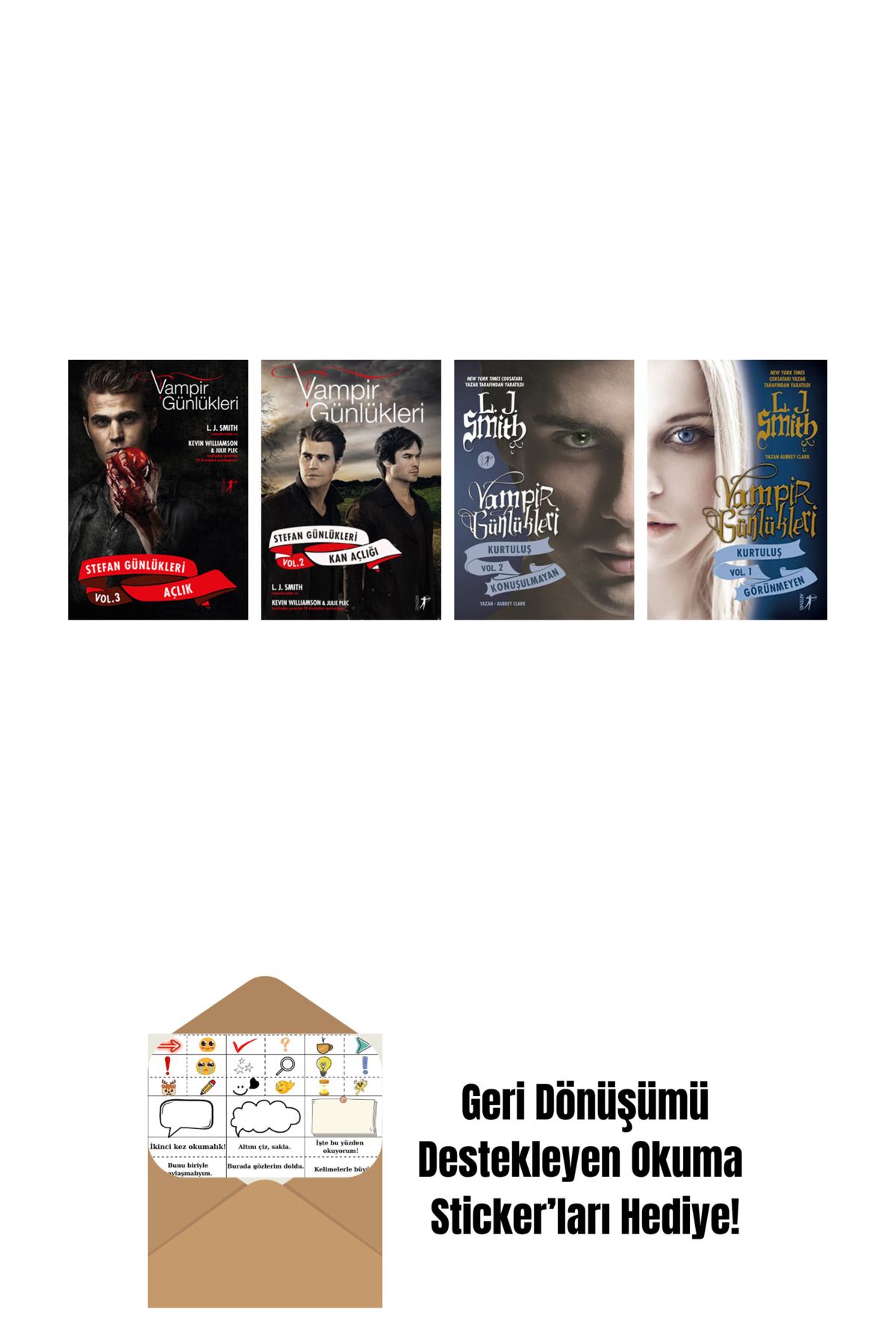 Artemis Yayınları L. J. Smith 4 Kitap Set + Okuma Sticker'ları