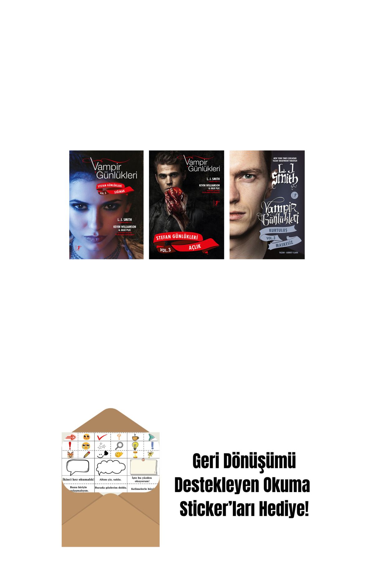Artemis Yayınları L. J. Smith 3 Kitap Set + Okuma Sticker'ları