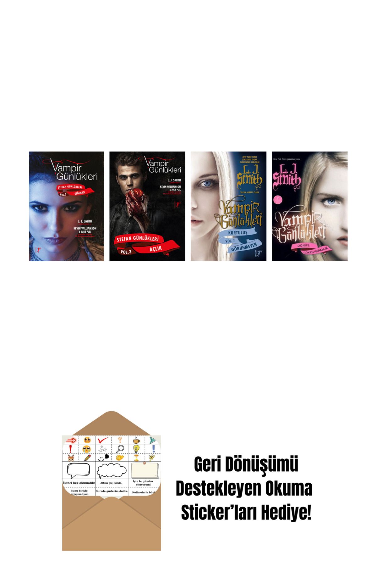 Artemis Yayınları L. J. Smith 4 Kitap Set + Okuma Sticker'ları
