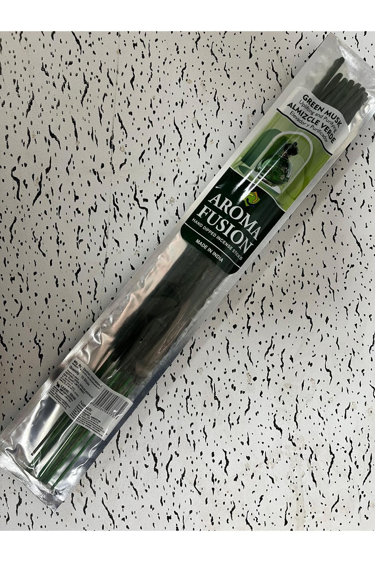 HUNATASARIM 10 Adet Bahçe Çubuk Tütsü Green Musk Kokulu (Uzunluk: 50 cm)