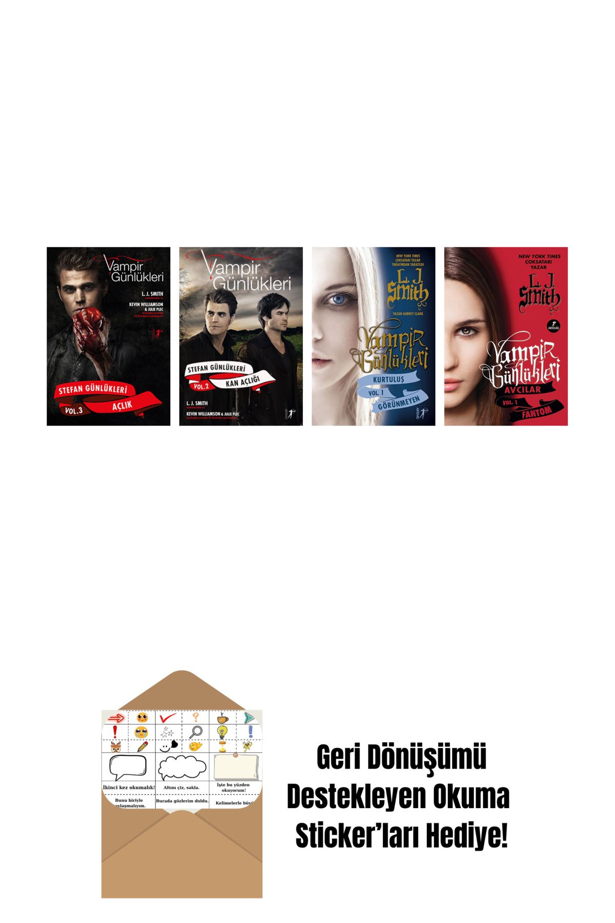 Artemis Yayınları L. J. Smith 4 Kitap Set + Okuma Sticker'ları