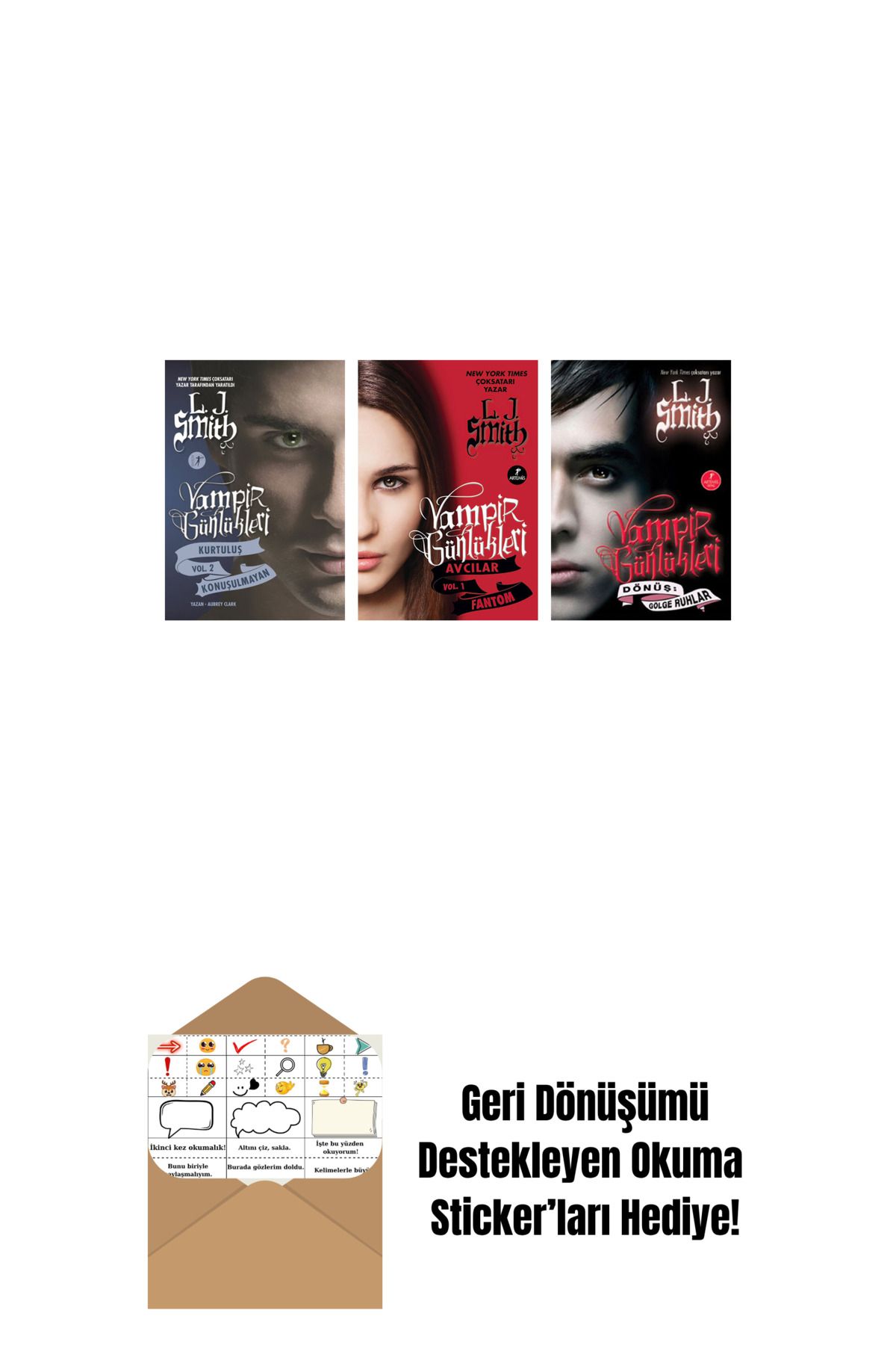 Artemis Yayınları L. J. Smith 3 Kitap Set + Okuma Sticker'ları