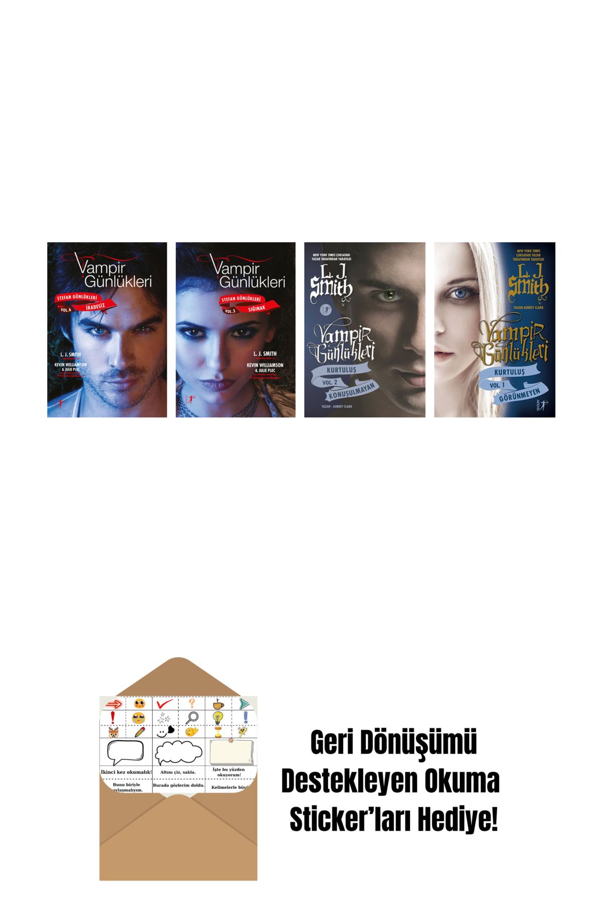 Artemis Yayınları L. J. Smith 4 Kitap Set + Okuma Sticker'ları