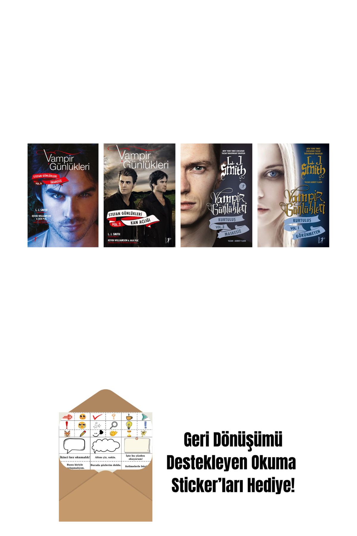 Artemis Yayınları L. J. Smith 4 Kitap Set + Okuma Sticker'ları