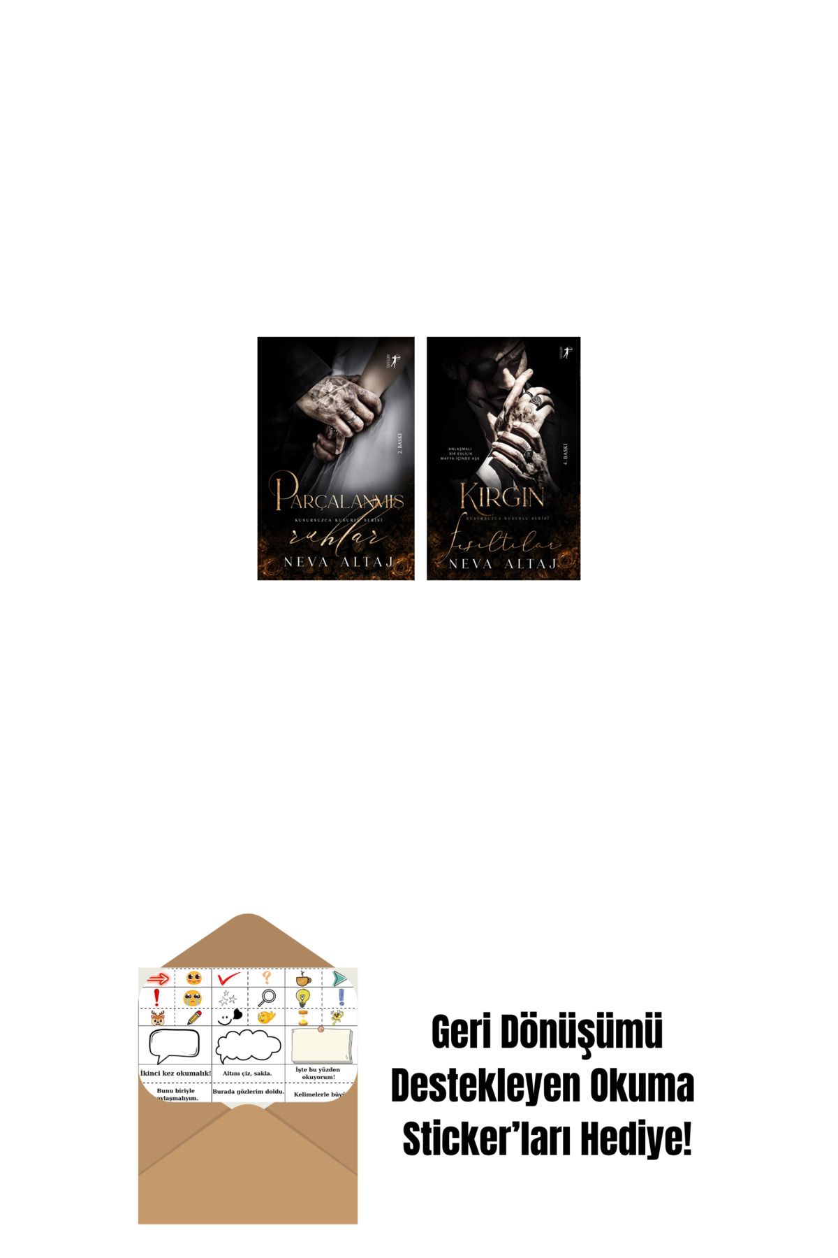 Artemis Yayınları Parçalanmış Ruhlar + Kırgın Fısıltılar + Okuma Sticker'ları