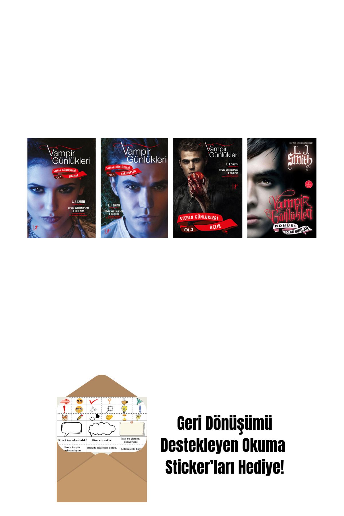 Artemis Yayınları L. J. Smith 4 Kitap Set + Okuma Sticker'ları