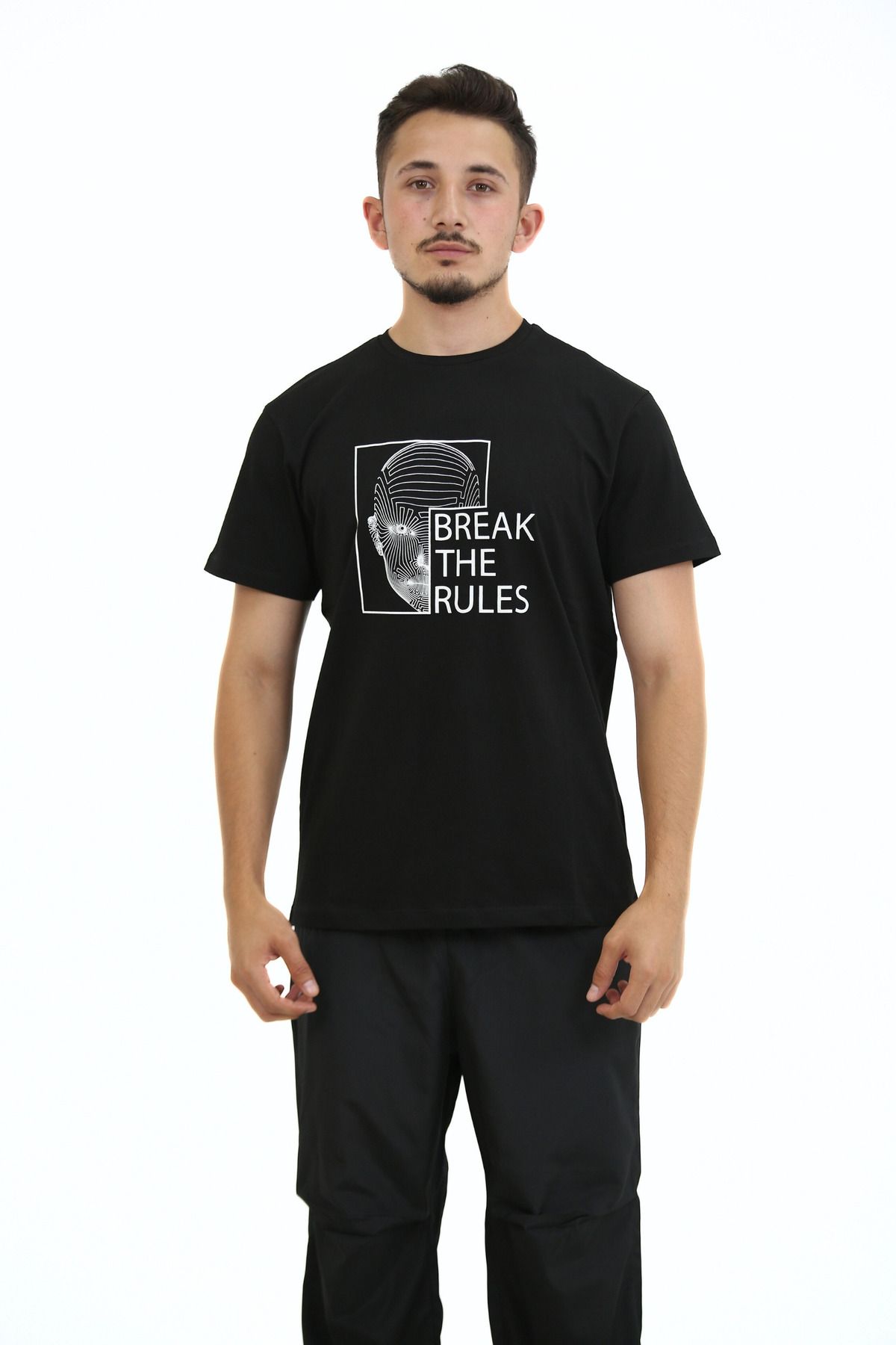 Lorenzo Mazzoli T-shirt Premium Kalite, Comfort Fit, Modern Baskılı Düz Renk Tişört