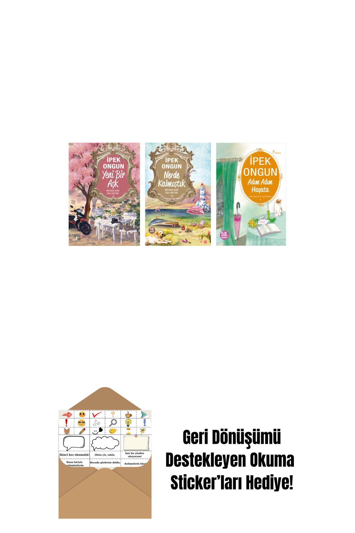 Artemis Yayınları İpek Ongun 3 Kitap Set + Okuma Sticker'ları