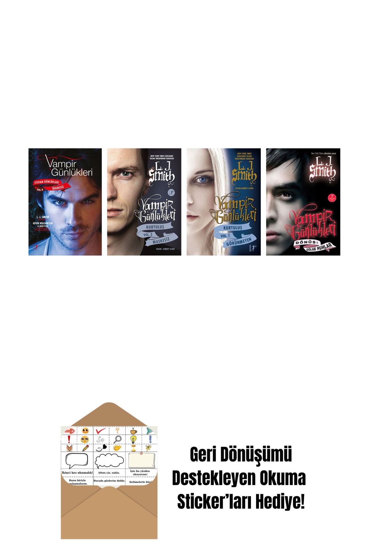 Artemis Yayınları L. J. Smith 4 Kitap Set + Okuma Sticker'ları