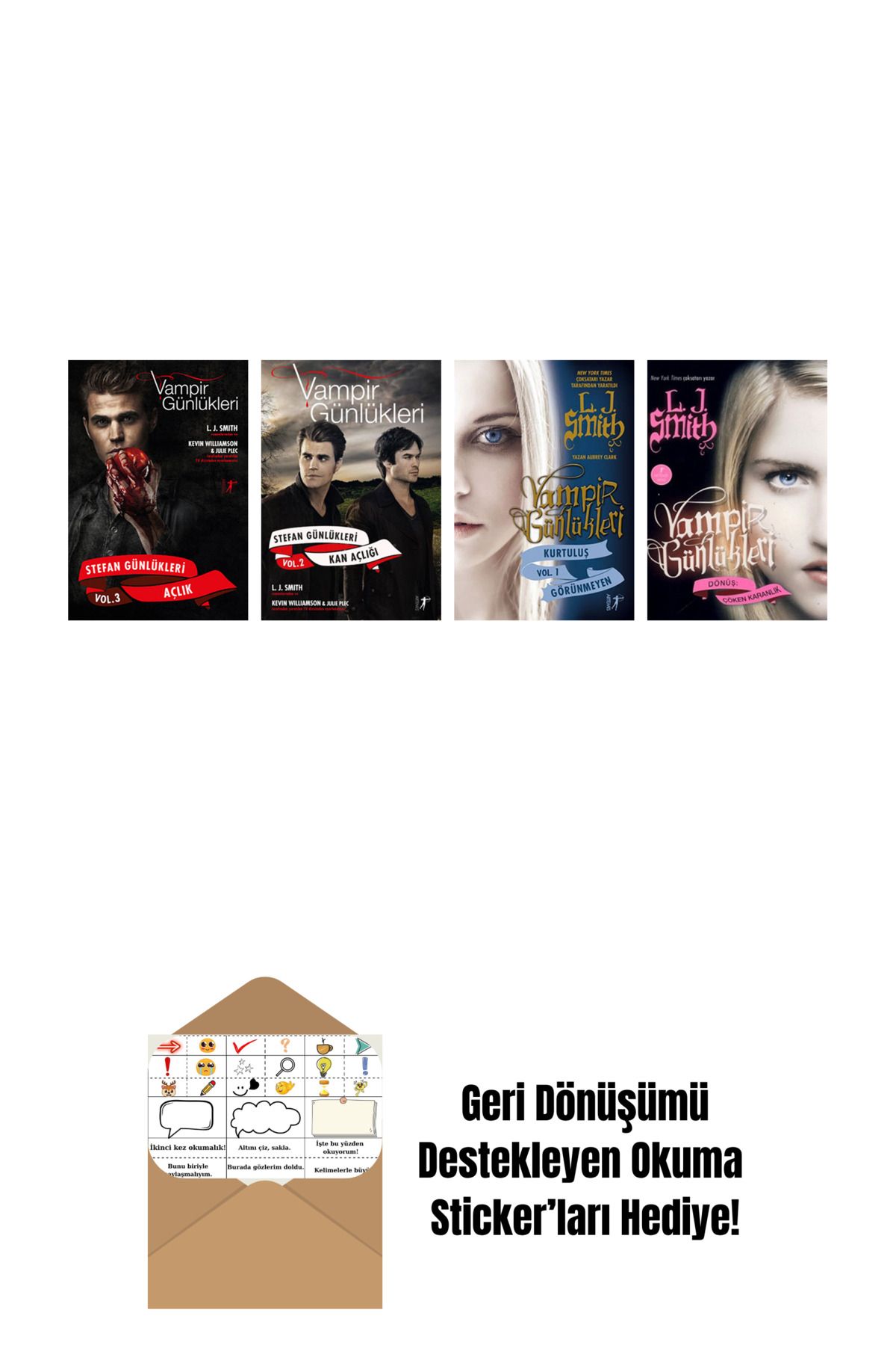 Artemis Yayınları L. J. Smith 4 Kitap Set + Okuma Sticker'ları
