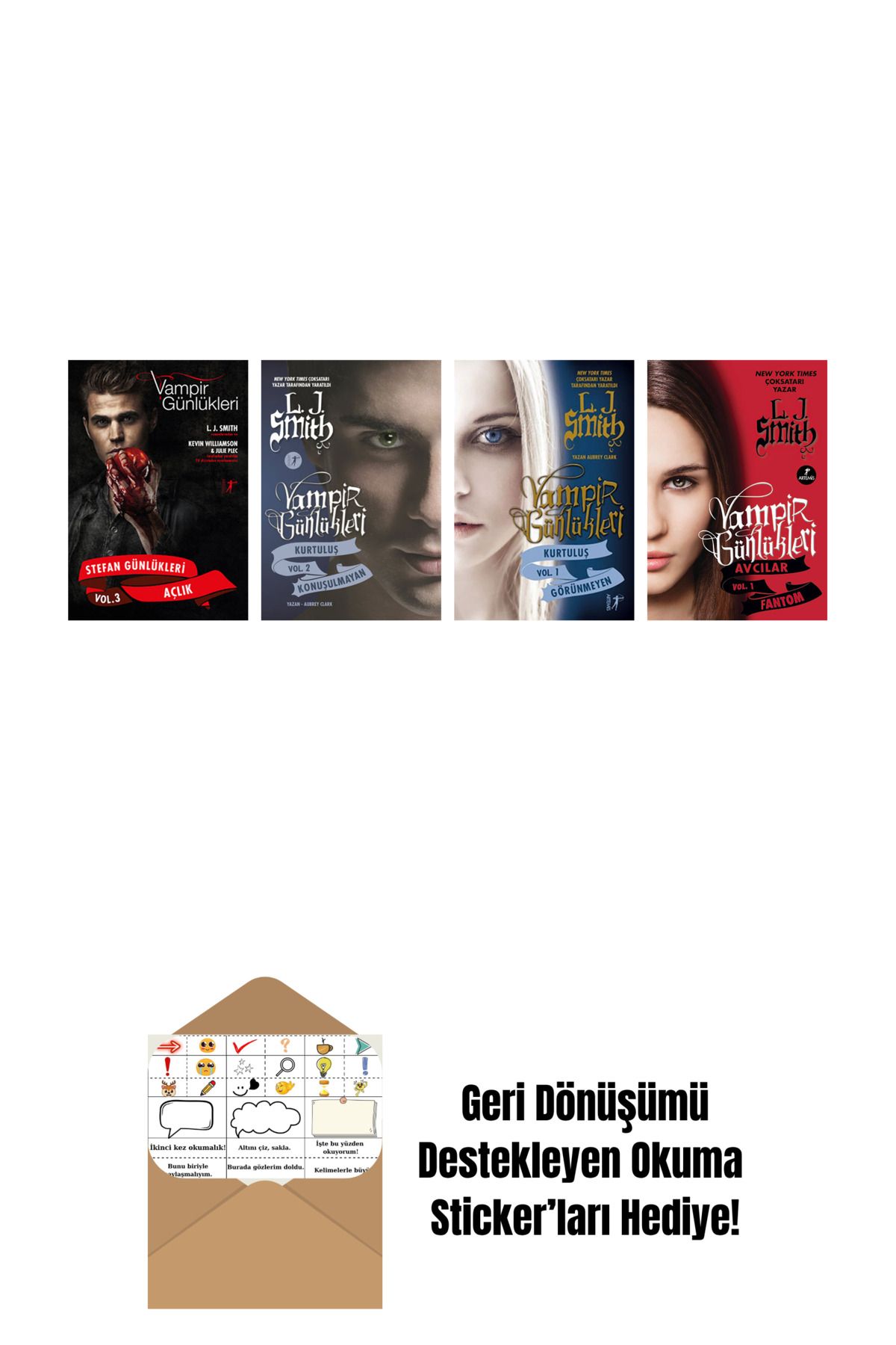 Artemis Yayınları L. J. Smith 4 Kitap Set + Okuma Sticker'ları