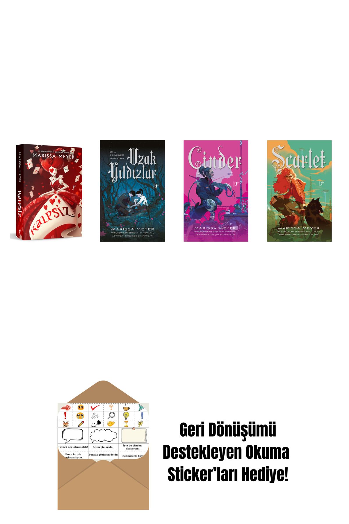 Artemis Yayınları Marissa Meyer 4 Kitap Set + Okuma Sticker'ları
