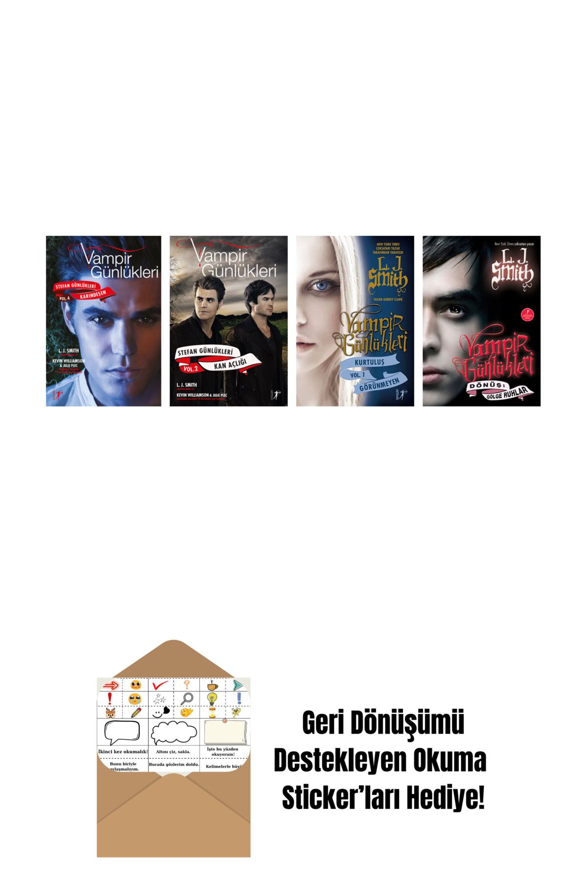 Artemis Yayınları L. J. Smith 4 Kitap Set + Okuma Sticker'ları