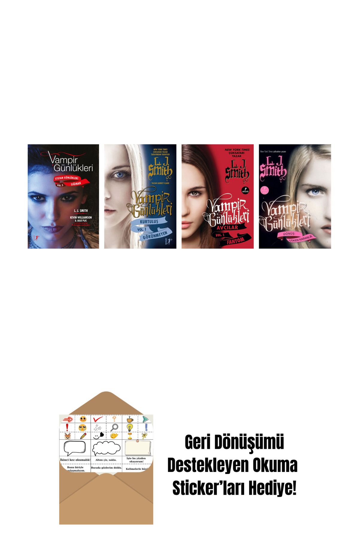 Artemis Yayınları L. J. Smith 4 Kitap Set + Okuma Sticker'ları